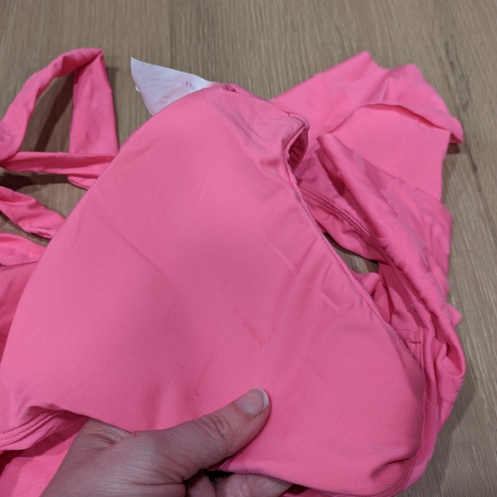 Pink Ruffled One Piece Swimsuit - Picture 2 of 8